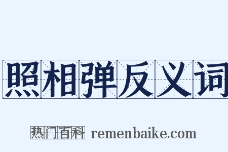 照相弹反义词是什么意思的图片